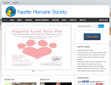 Tablet Screenshot of fayettehumane.org